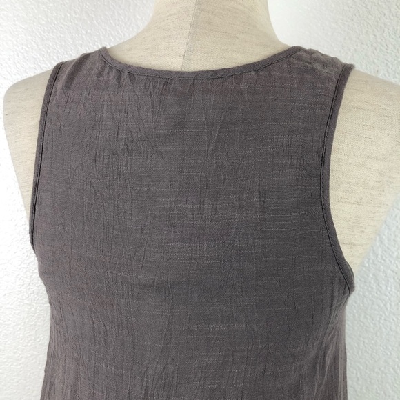 Anthropologie A’Reve Grey Taupe High Low Boho Lace Tiered Ruffle Dress - Picture 6 of 11